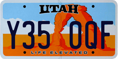 UT license plate Y350QF