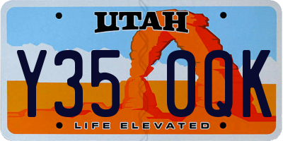 UT license plate Y350QK