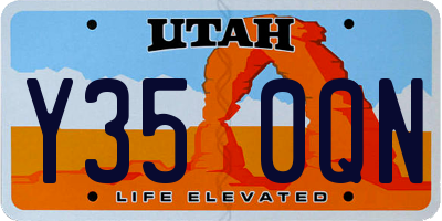 UT license plate Y350QN