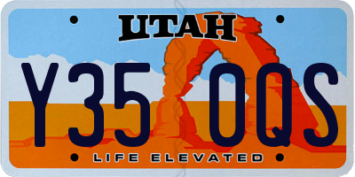 UT license plate Y350QS