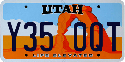 UT license plate Y350QT