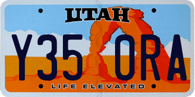 UT license plate Y350RA