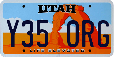 UT license plate Y350RG