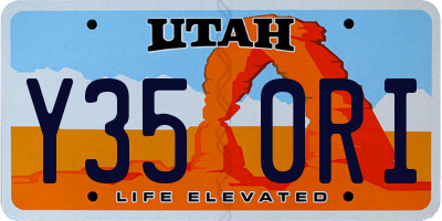 UT license plate Y350RI