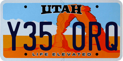 UT license plate Y350RQ