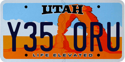 UT license plate Y350RU