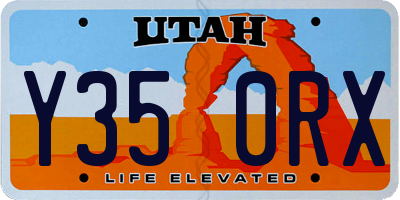 UT license plate Y350RX
