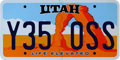 UT license plate Y350SS