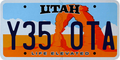 UT license plate Y350TA