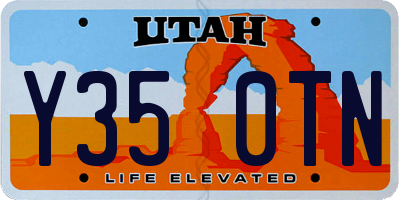 UT license plate Y350TN