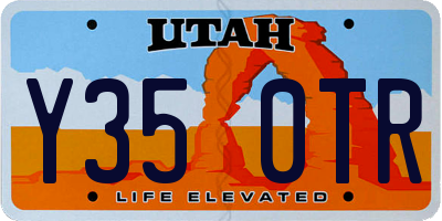 UT license plate Y350TR
