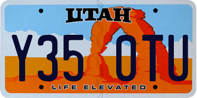 UT license plate Y350TU