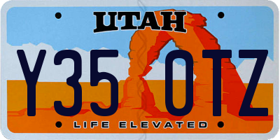 UT license plate Y350TZ