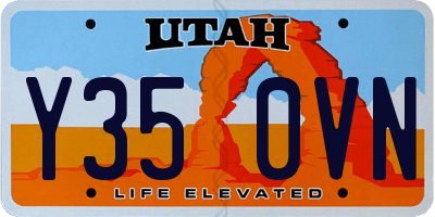 UT license plate Y350VN