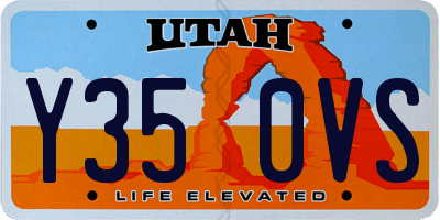 UT license plate Y350VS