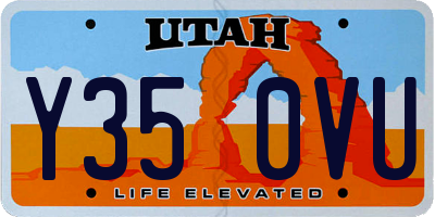 UT license plate Y350VU