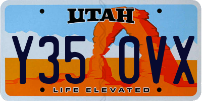 UT license plate Y350VX