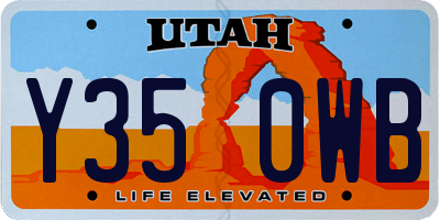 UT license plate Y350WB