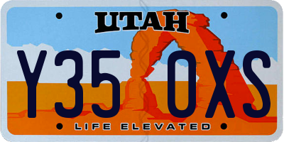 UT license plate Y350XS