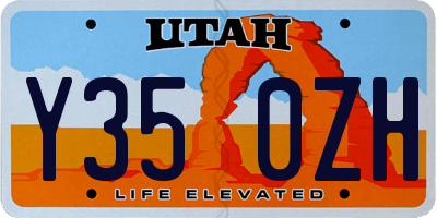 UT license plate Y350ZH