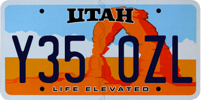UT license plate Y350ZL