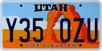 UT license plate Y350ZU