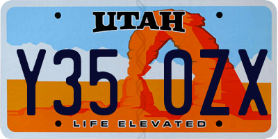 UT license plate Y350ZX
