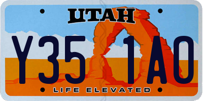 UT license plate Y351AO