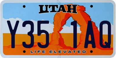 UT license plate Y351AQ