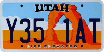 UT license plate Y351AT