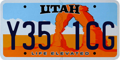 UT license plate Y351CG