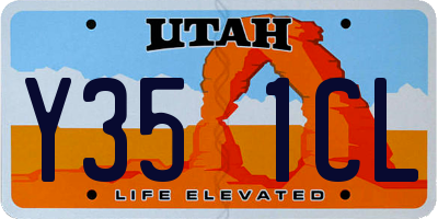 UT license plate Y351CL