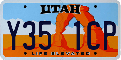 UT license plate Y351CP