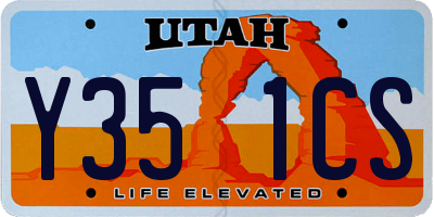UT license plate Y351CS