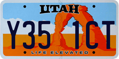 UT license plate Y351CT
