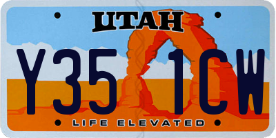 UT license plate Y351CW