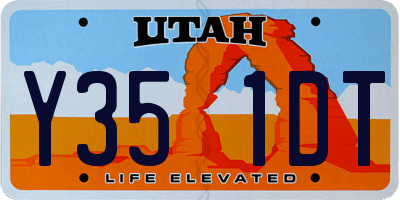 UT license plate Y351DT