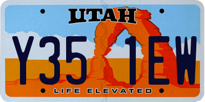 UT license plate Y351EW
