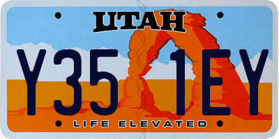UT license plate Y351EY