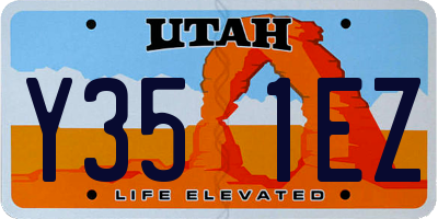 UT license plate Y351EZ