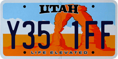 UT license plate Y351FF