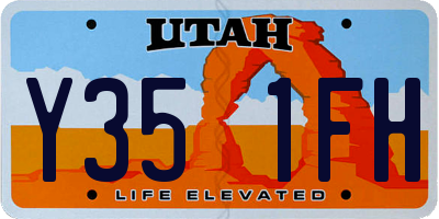 UT license plate Y351FH