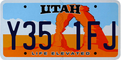 UT license plate Y351FJ