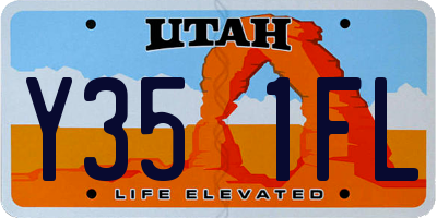 UT license plate Y351FL