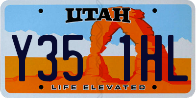 UT license plate Y351HL