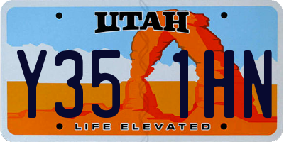 UT license plate Y351HN