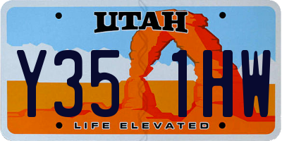 UT license plate Y351HW
