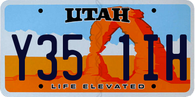 UT license plate Y351IH