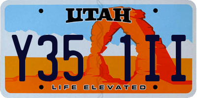 UT license plate Y351II
