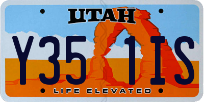 UT license plate Y351IS